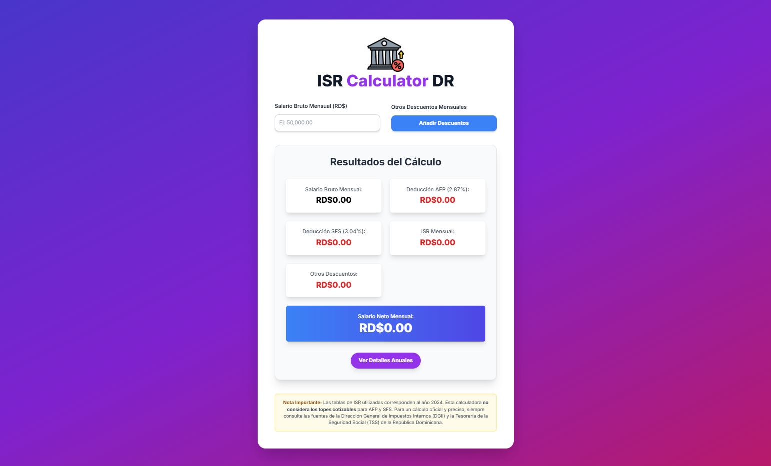 ISR Calculator